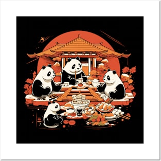Panda Food Passion: Cuddly Charm Ramen Panda Feast Mode: Culinary Cuteness Posters and Art